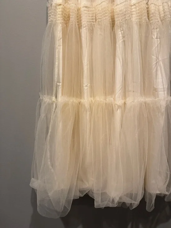 NWT Anthropologie Pinch Tiered Tulle  Overlay Skirt Sz L Ethereal Romantic Boho - Picture 11 of 16